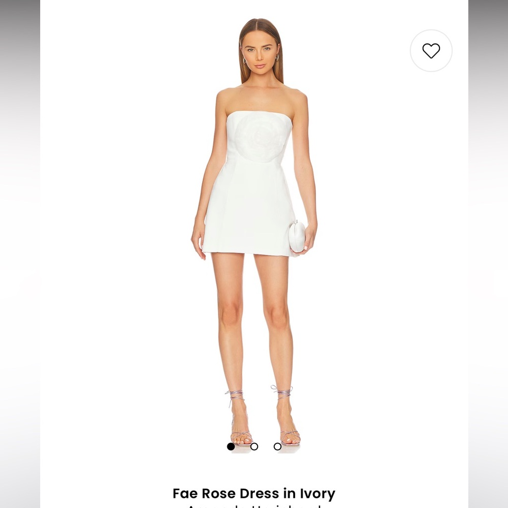 Fae Rose Ivory Strapless Dress